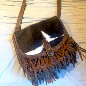 Cowhide crossbody bag